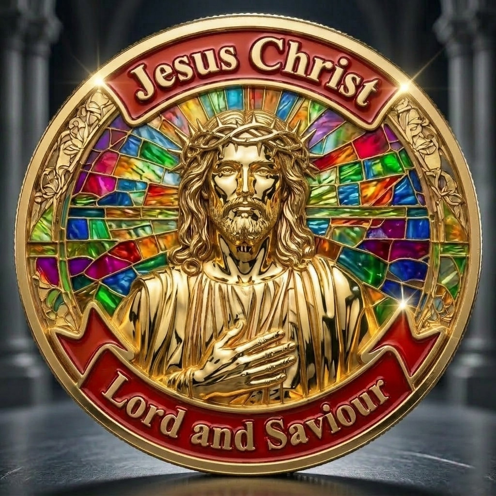 Christian Jesus Christ Commemorative Coin Religious Challenge Coin Gift Medal