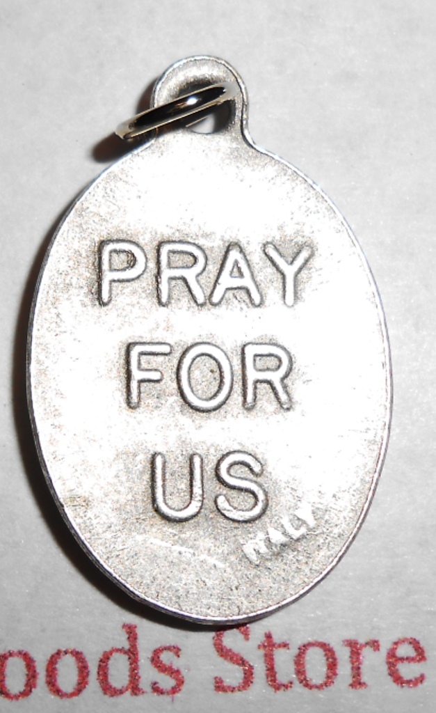 Our Lady of Sorrows / Pray for Us – Italian Silver tone Oxidized 1 inch Medal