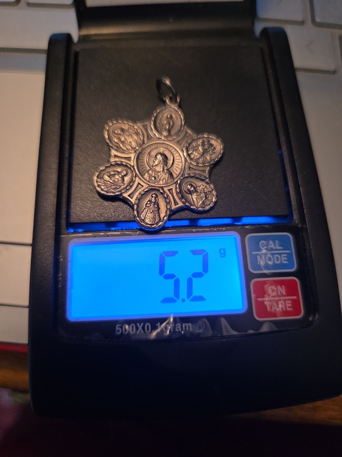 5.2 G HVH Vintage Multi Saint Medal Silver 925 Religious Holy Charm