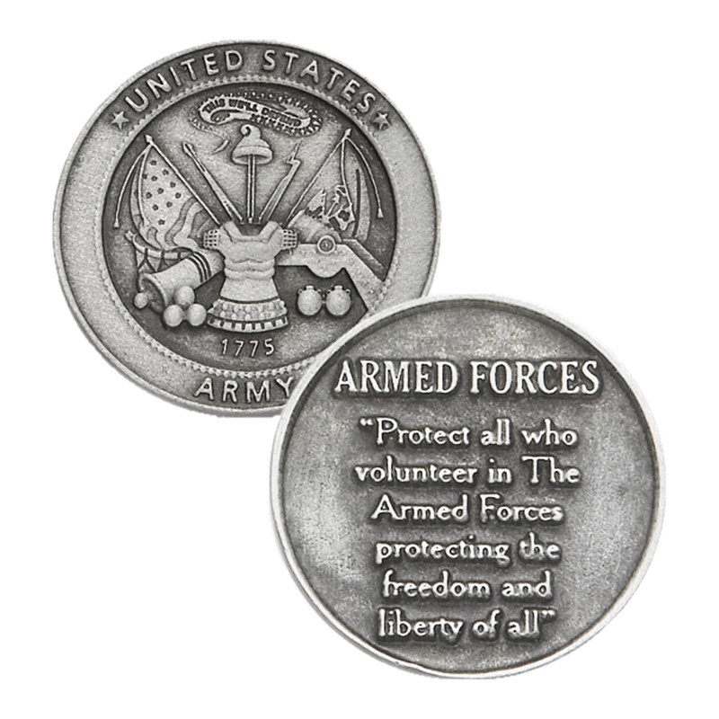 1.25″ US Army Faithful Protector Pocket Token Coin Prayer Military