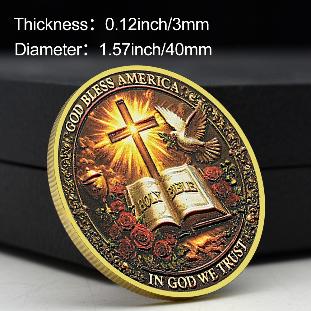 Jesus American Flag 250th Anniversary Commemorative Coin – Christian Gift