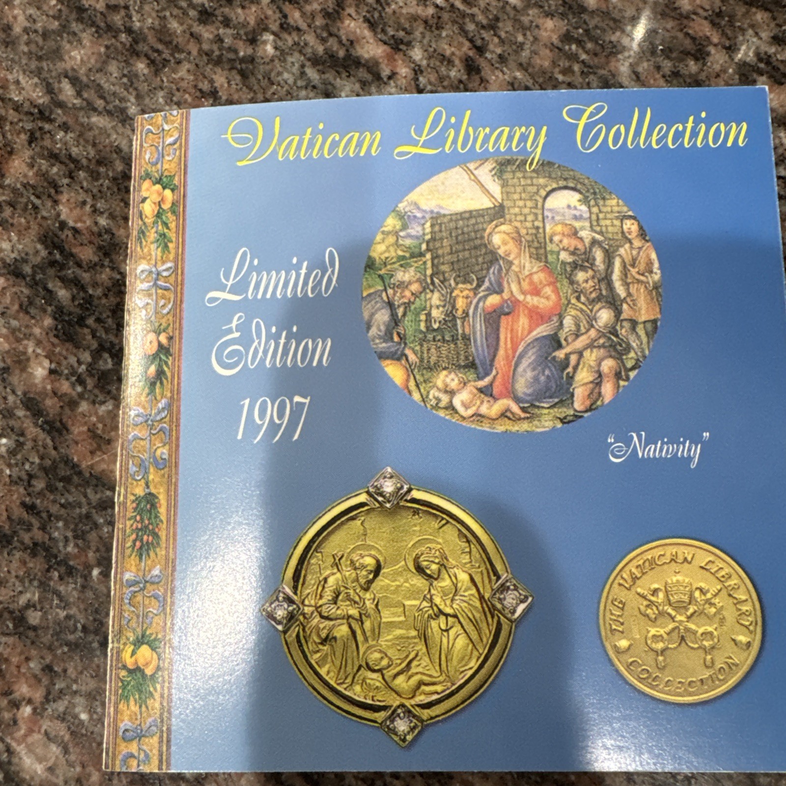 Vatican Collection Limited Edition, 1997 Nativity 14 Karat Gold And Diamond Pin