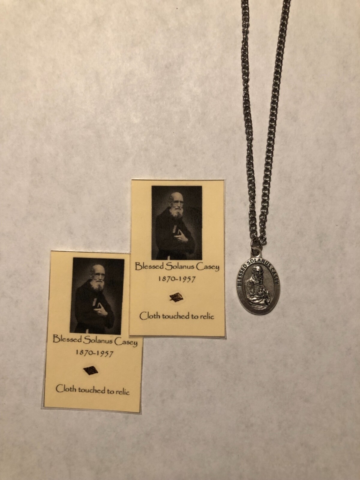 Catholic Saint Blessed Solanus Casey St medal Holy Card mystic relic reliquary