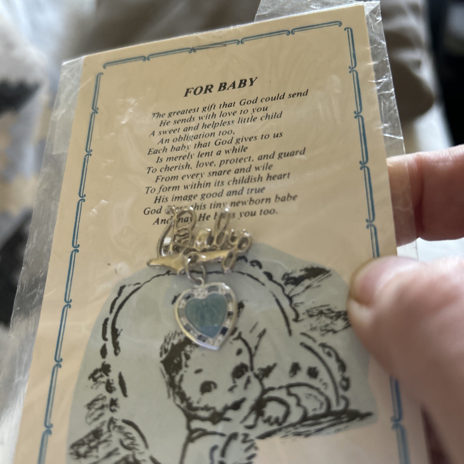 Religious Medal And Pin Made In Taiwan For Baby Boy Crib Or Room