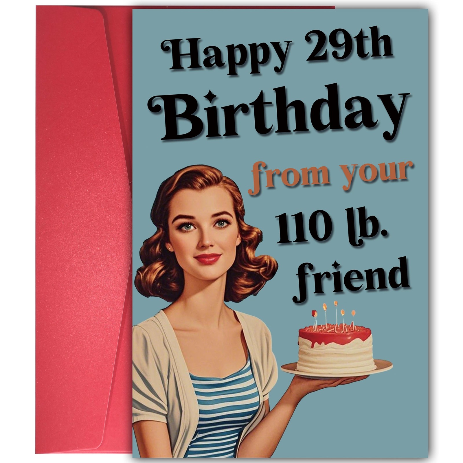 Humorous Birthday Card for Women Her, Funny Bday Gift for 30th, 40th, 50th, 6…