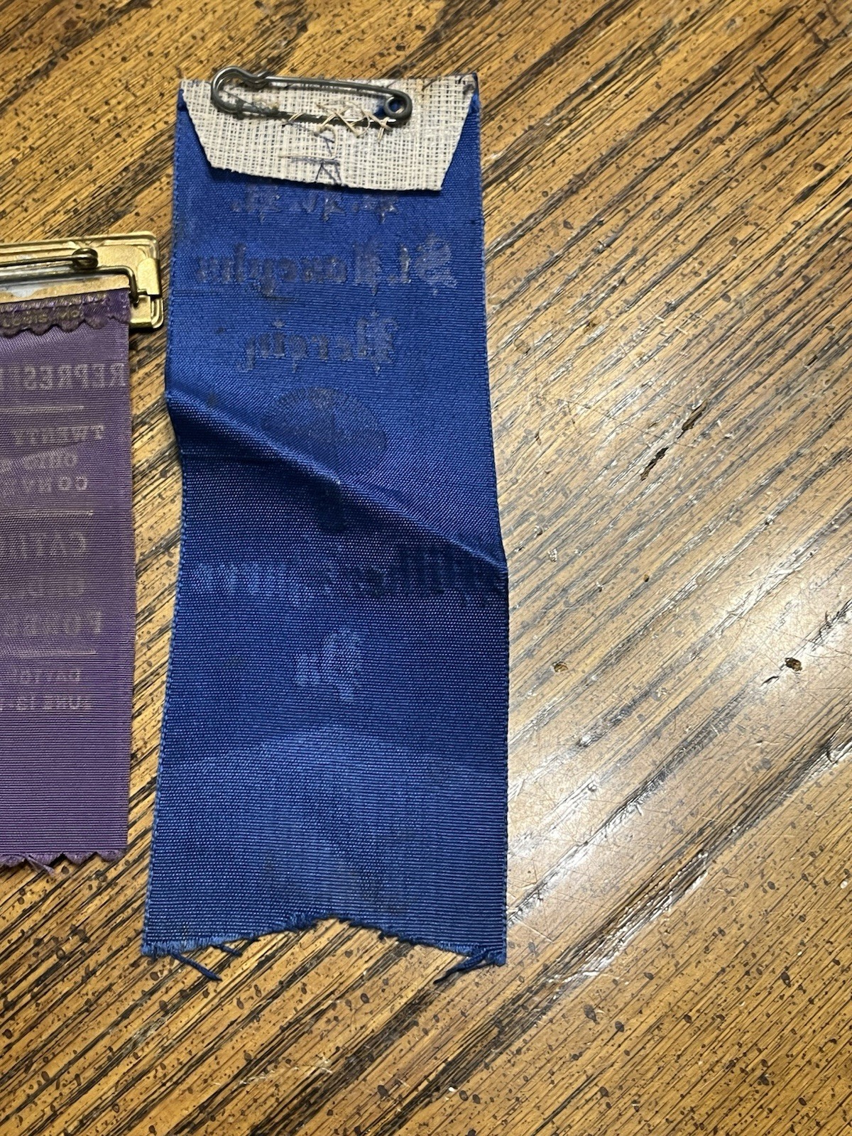Vintage 1950s-60s Lot Of 2 Faternal Catholic Church Ribbons