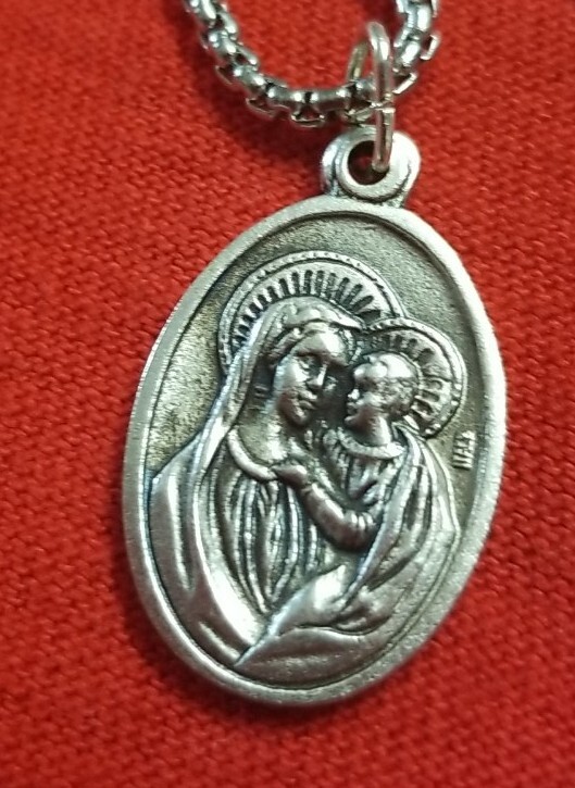 St Saint Christopher Medal Pendant Necklace Stainless Steel from ITALY