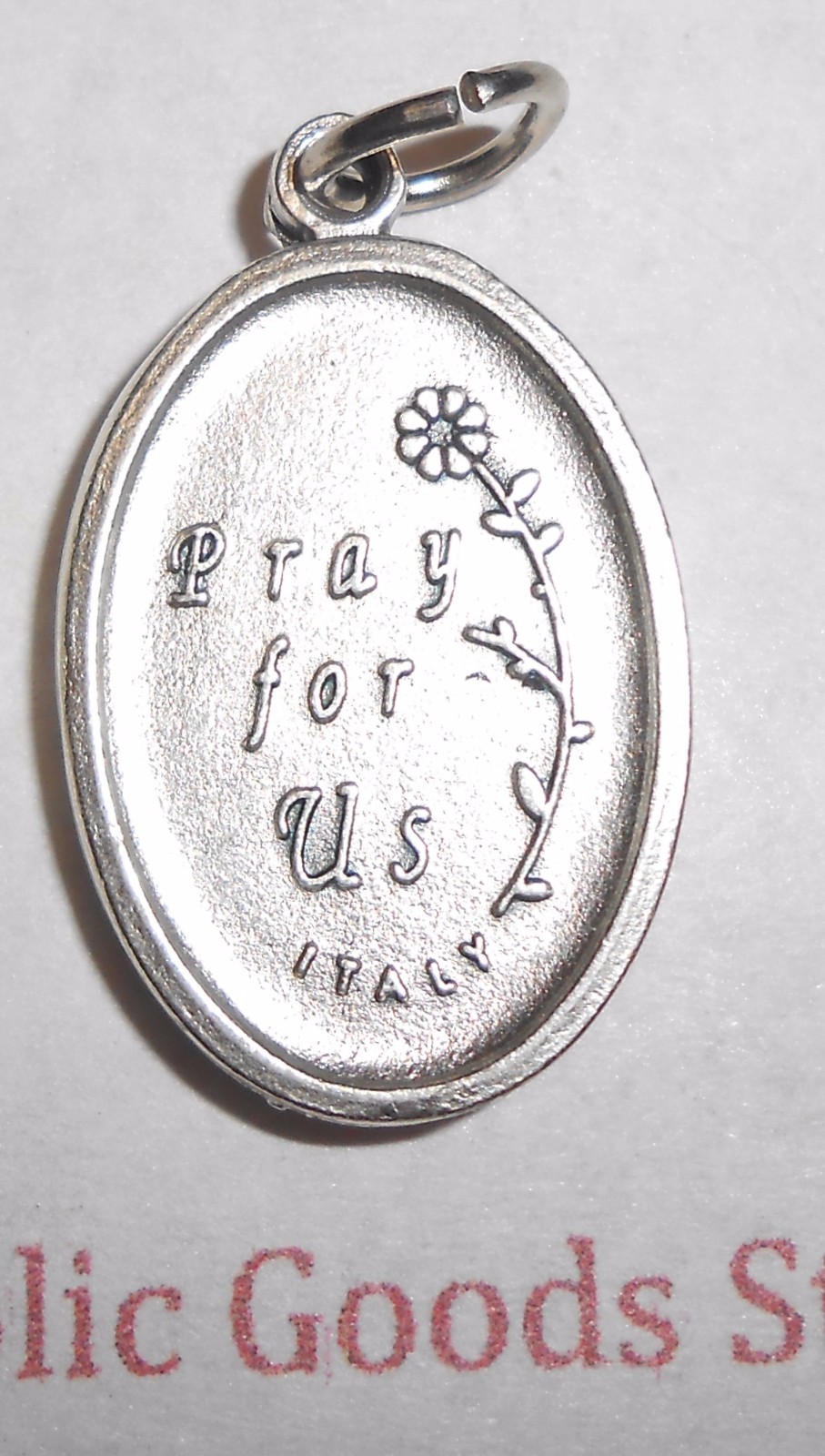 Maria Rosa Mystica – Pray for Us – Italian Silver OX 1 inch Medal