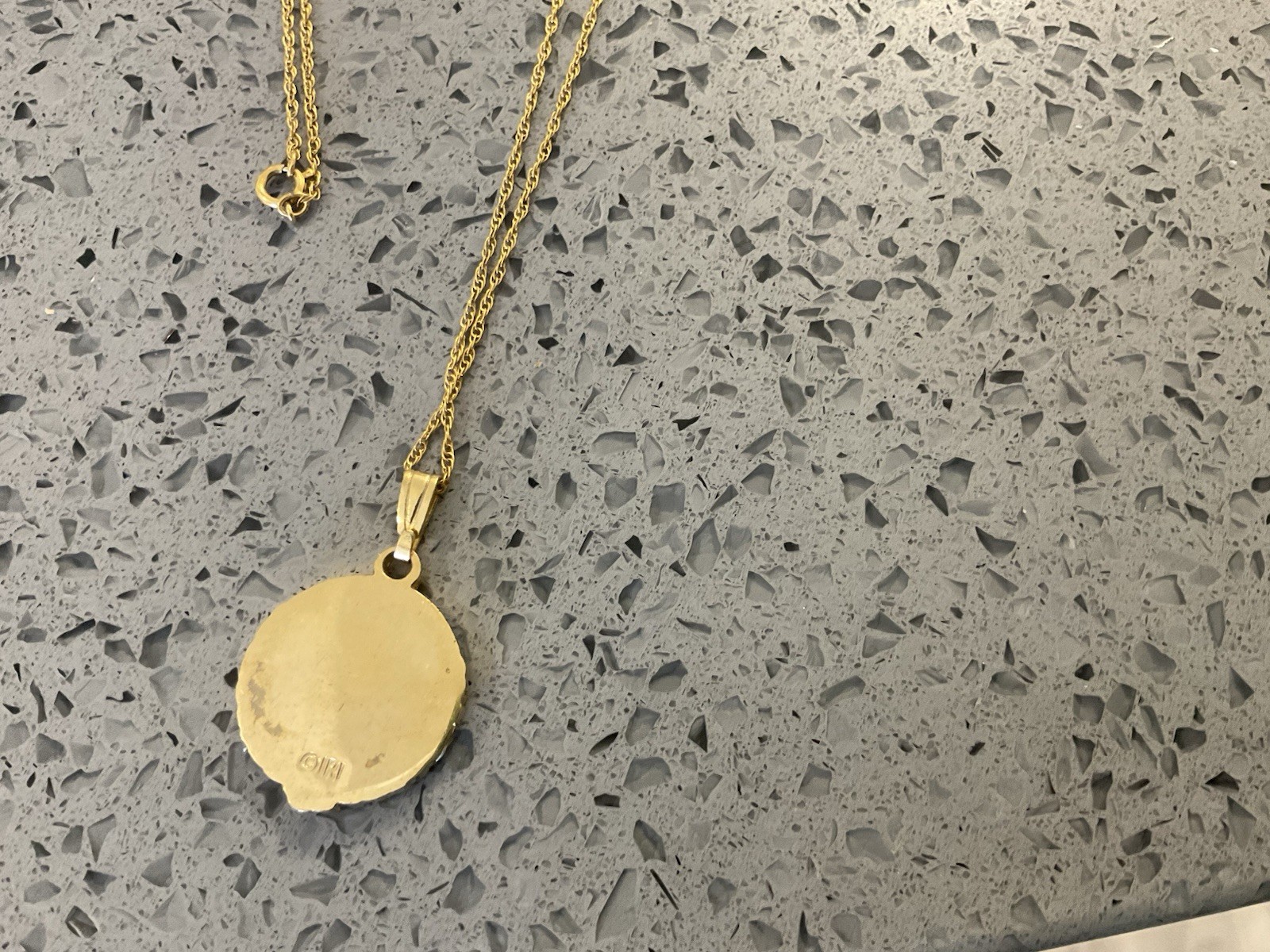 LDS Young Women Temple Medallion Red Stone 12K GF Chain