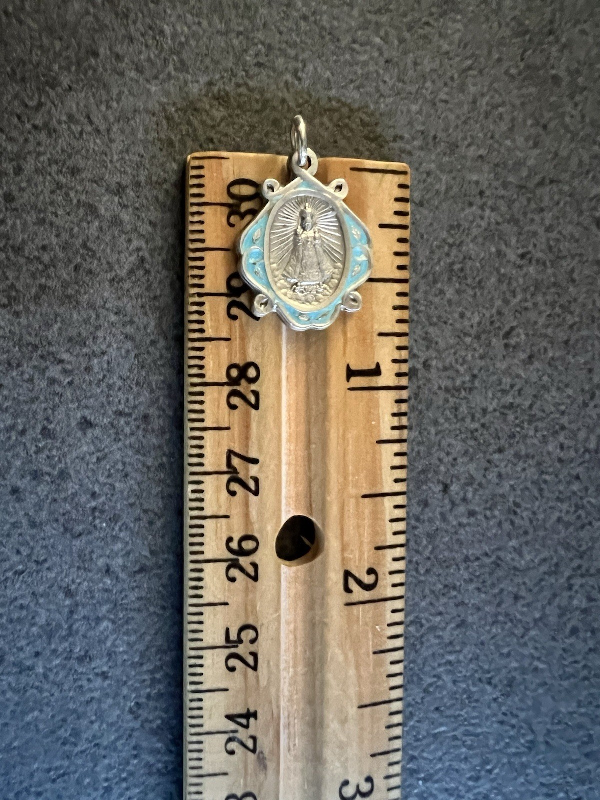 HMH Sterling Infant Jesus of Prague Small Medal w/Blue Enamel 3 grams