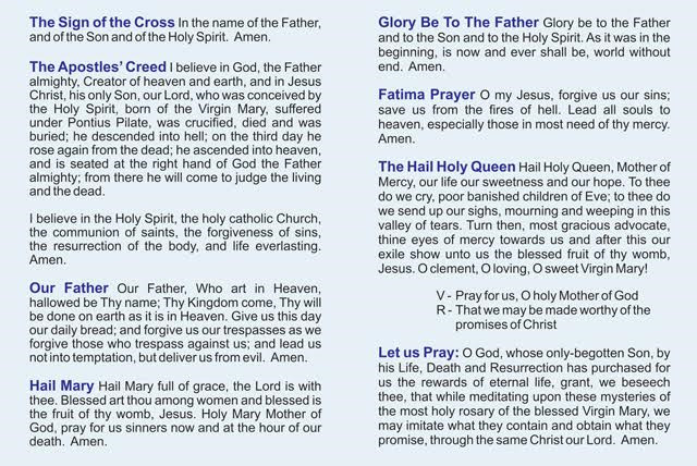 How to Pray the Rosary Holy Card 5 Pack, with Two Free Bonus Cards
