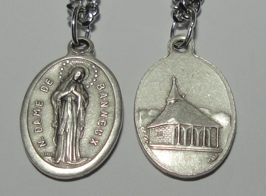 Our Lady of Banneux Holy Medal on Chain Belgium Apparition “Virgin of the Poor”