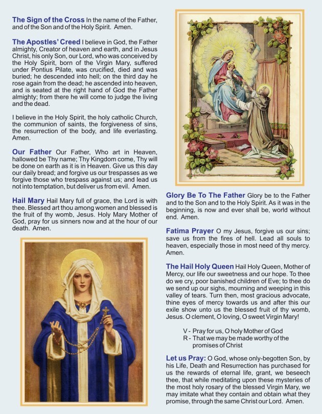 How to Prayer the Rosary Poster, 11 x 8.5 Inches