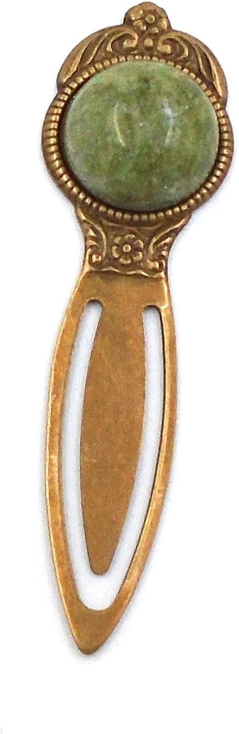 J.C. Walsh & Sons Irish Connemara Marble Bookmark Brass 2.25″ L, 12MM Cameo