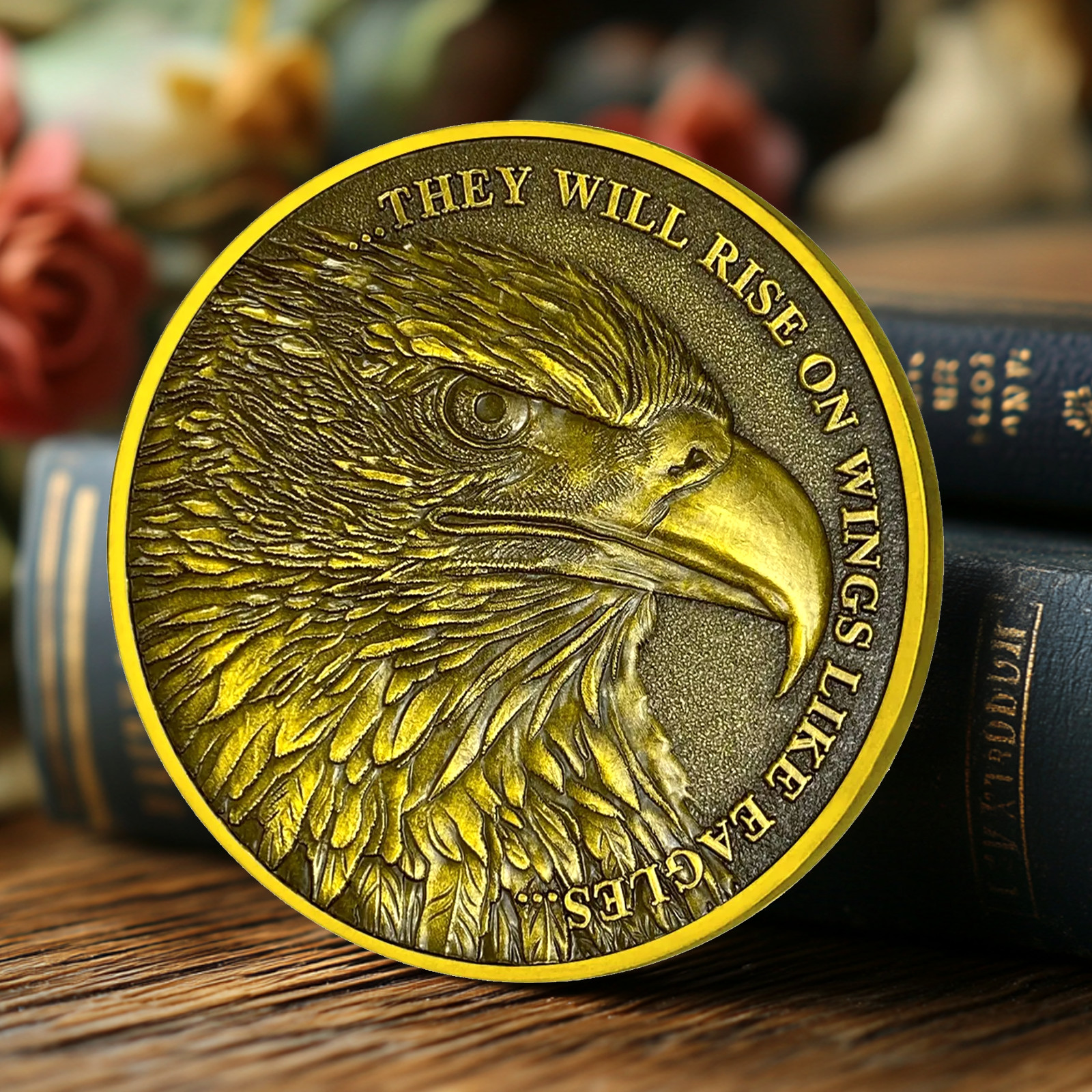 20pcs Inspirational Isaiah 40:31 Verse Religious Eagle Christian Challenge Coin