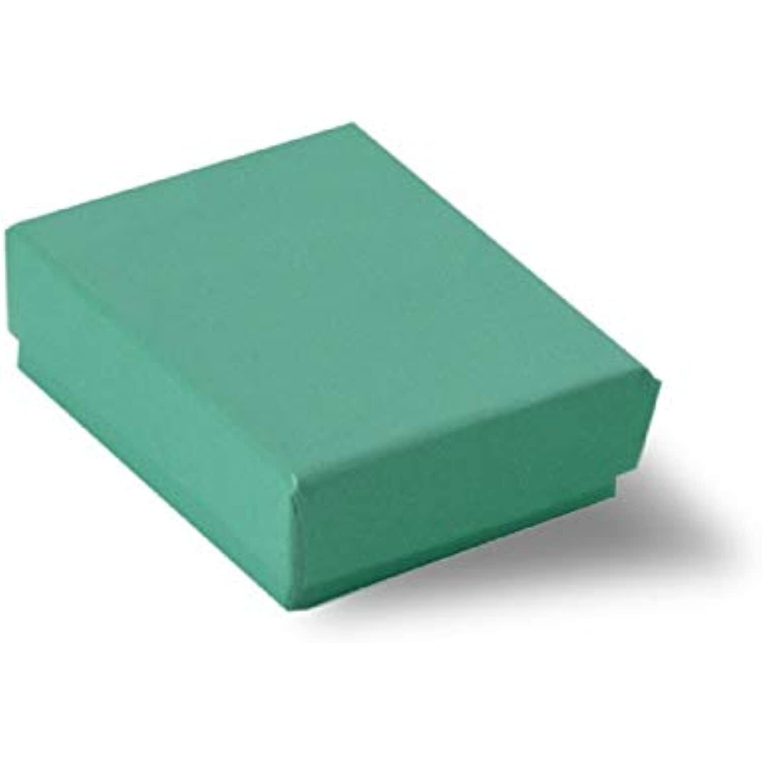 25 Pack Cotton Filled Teal Blue Color Jewelry Gift and Retail Boxes 2 1/8″ x1