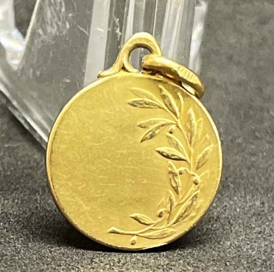 France 1910´ antique Sacred Heart of Jesus Christ, gold bath, medal, beauty!