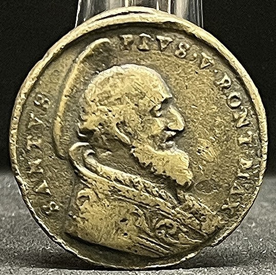 Italy Rome 1570´ ancient Regina Sacros Saint Pius V bronze amazing piece scarce