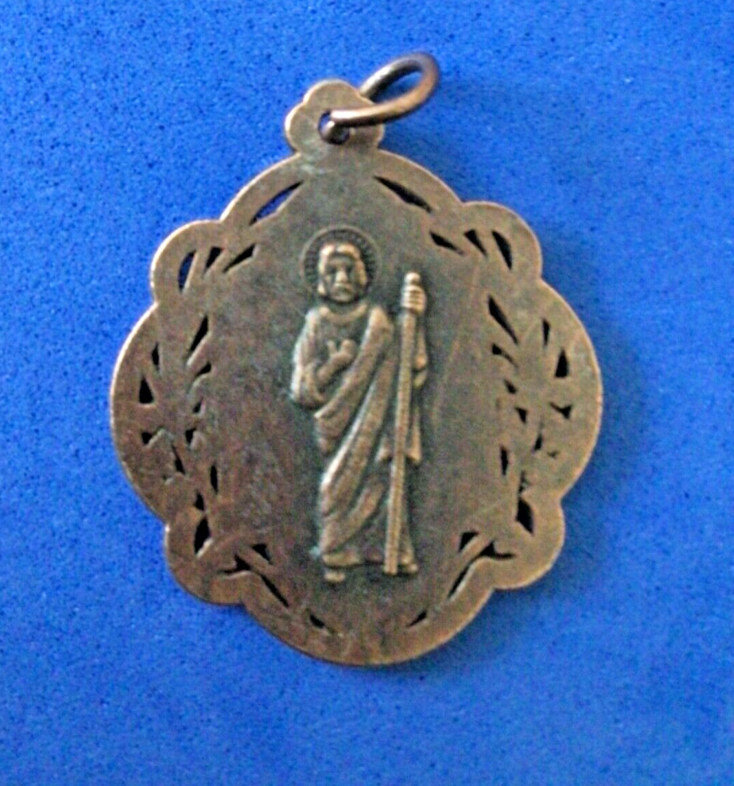 Our Lady of Guadalupe St. Jude MEDAL Brass Tone Devotion 1-3/8”