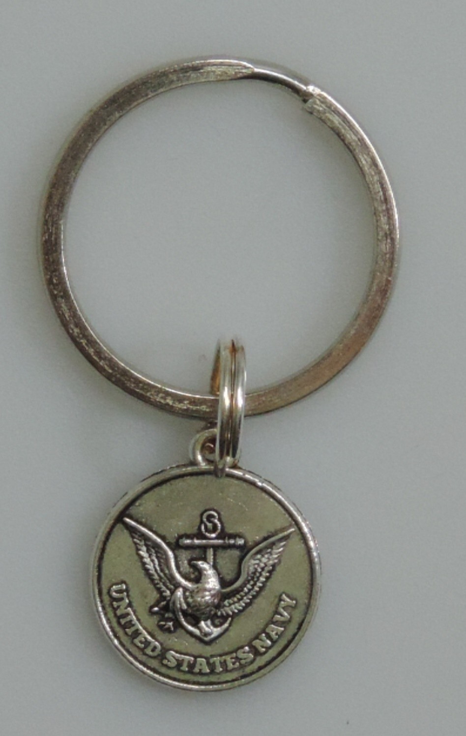 Navy/St. Michael durable zinc alloy medal Keychain