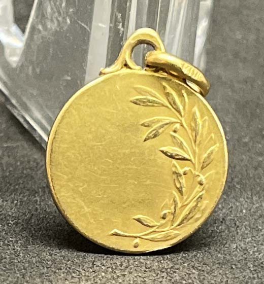 France 1910´ antique Sacred Heart of Jesus Christ, gold bath, medal, beauty!