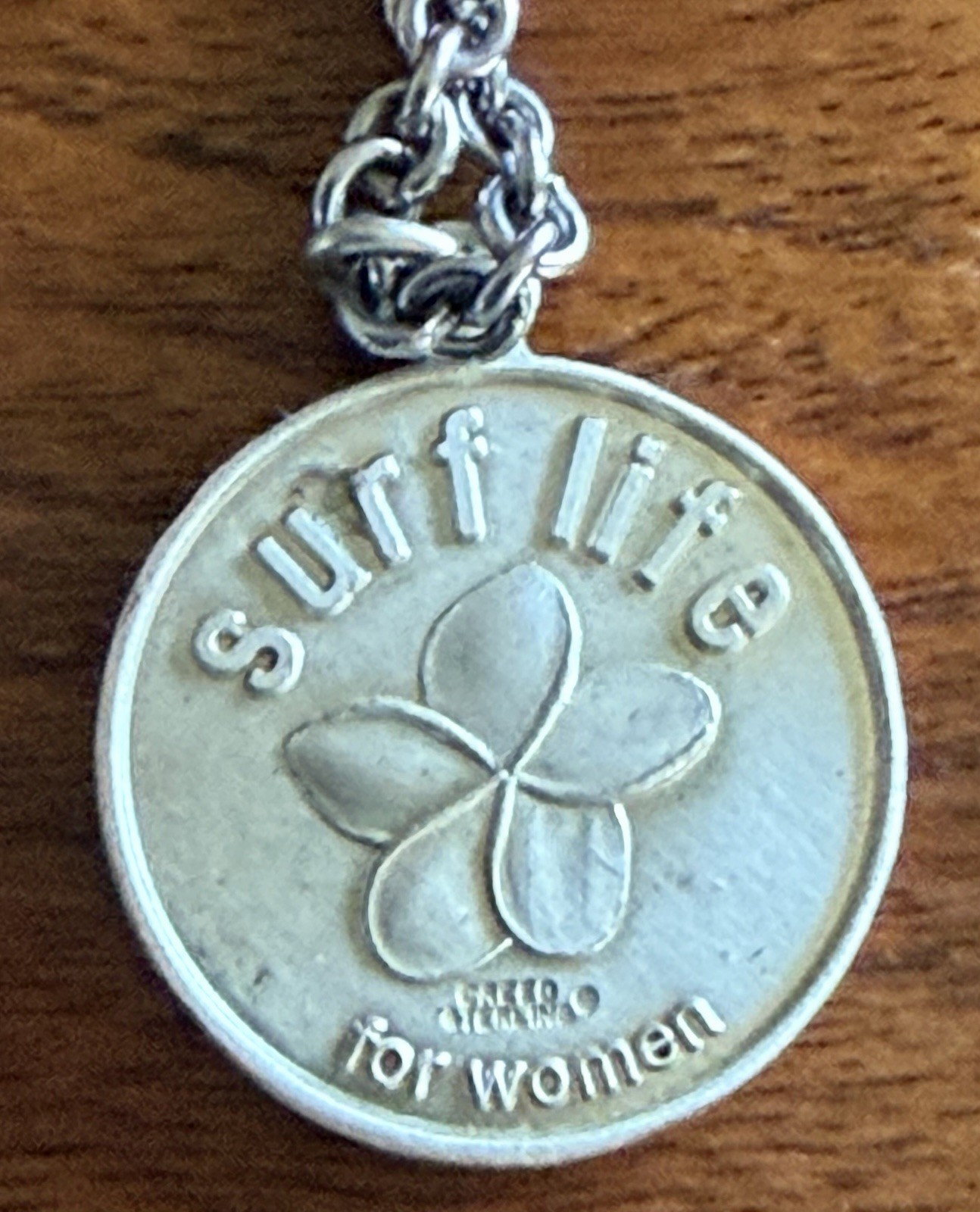 CREED Sterling Silver St Christopher Pendant for SURF LIFE for Women Plumeria