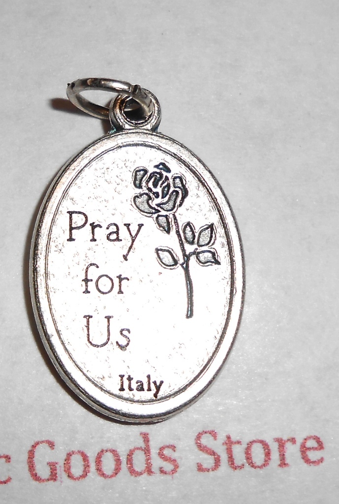 Saint St. Rita / Pray for Us – Oxidized Die Cast Italian 1 inch Medal