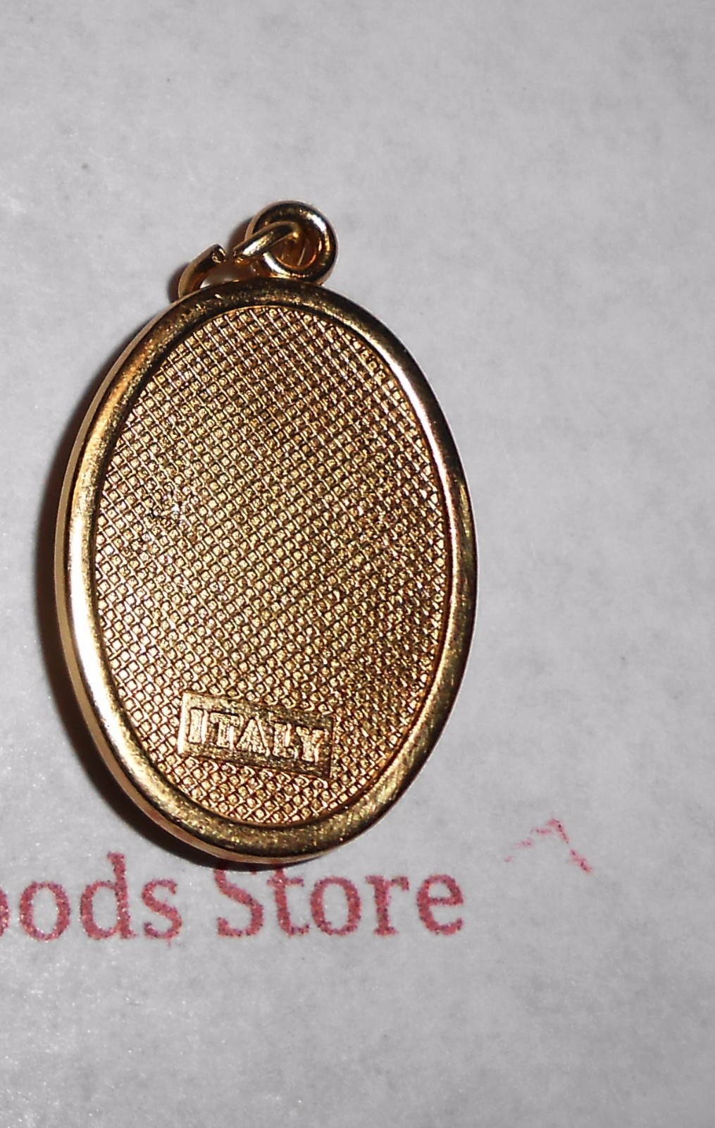 St. Saint Lucy Italian 1 inch Gold Tone and Enameled – Medal