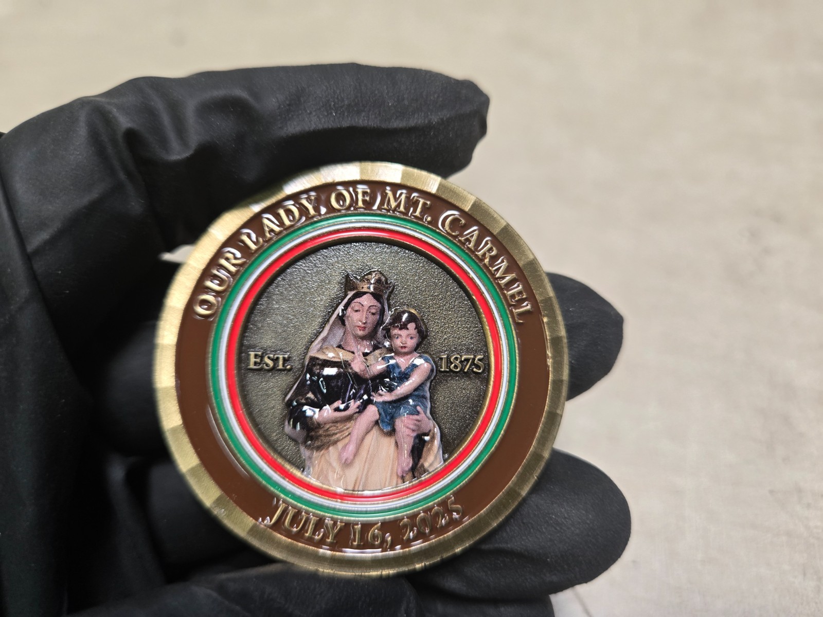 Our lady of Mt Carmel Festival 150th Anniversary Challenge Coin Hammonton NJ