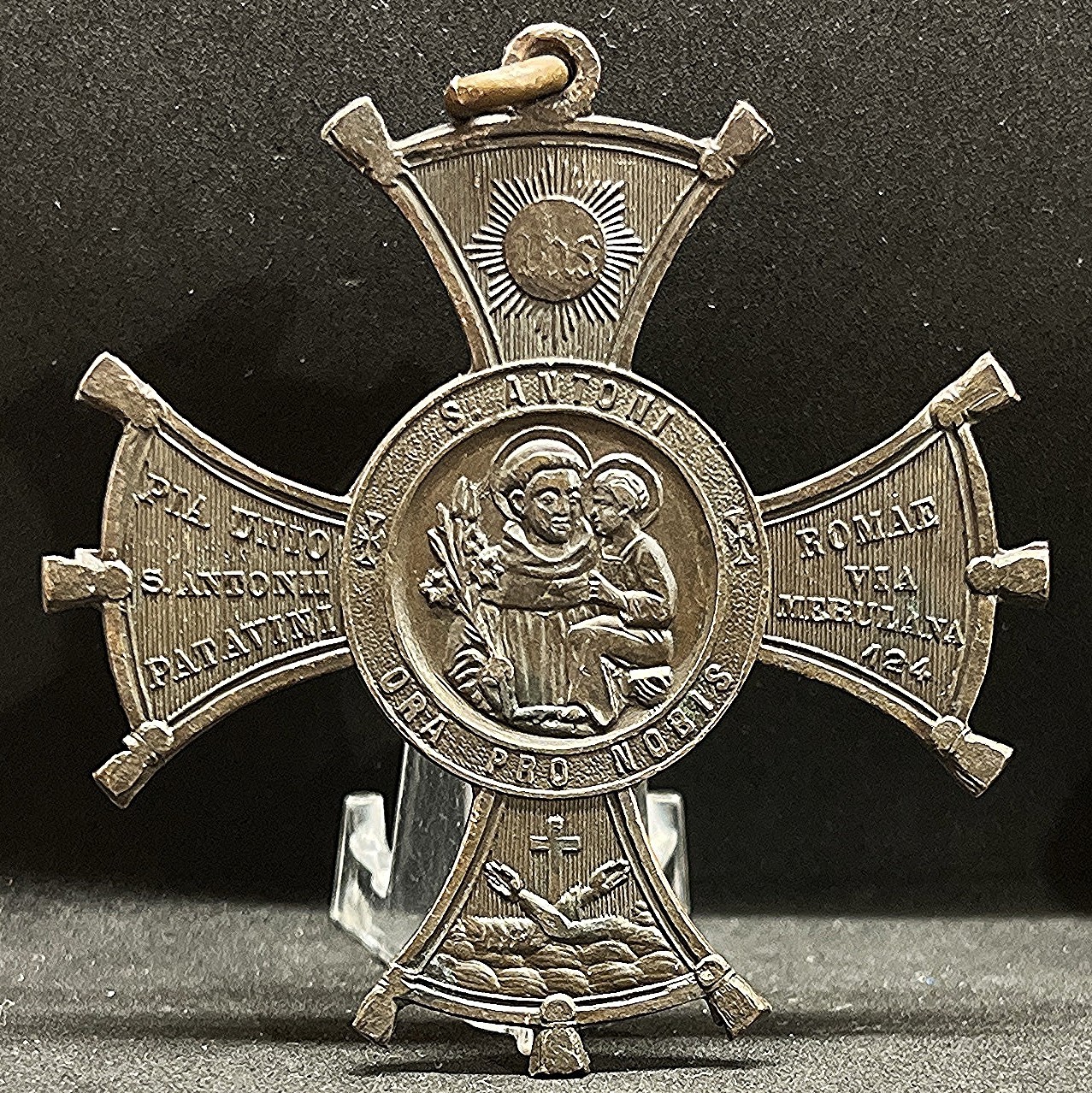 Italy Rome 1892 Pope Leo XIII – S. Anthony of Padua large cross beautiful piece!