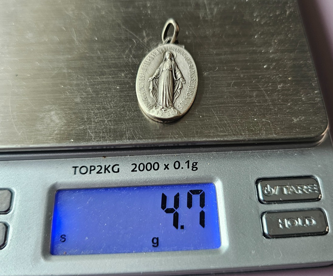 Vintage Miraculous Medal Marked 1830 France 25mm