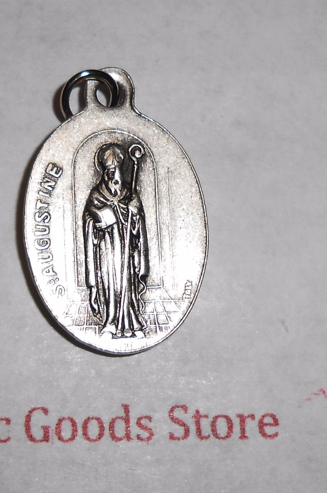 St. Saint Monica – Saint Augustine – Oxidized Italian silver tone 1 inch Medal