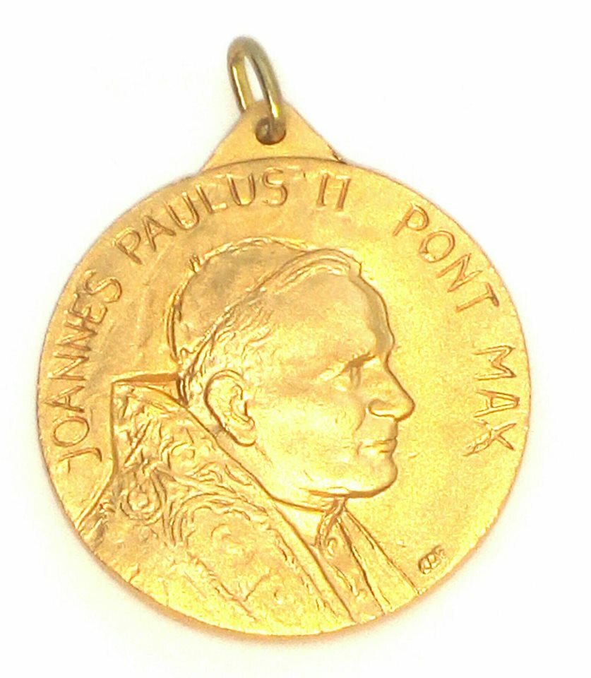 Pope John Paul II Jubilee 2000 Vatican Souvenir Medallion w/Free Postcard