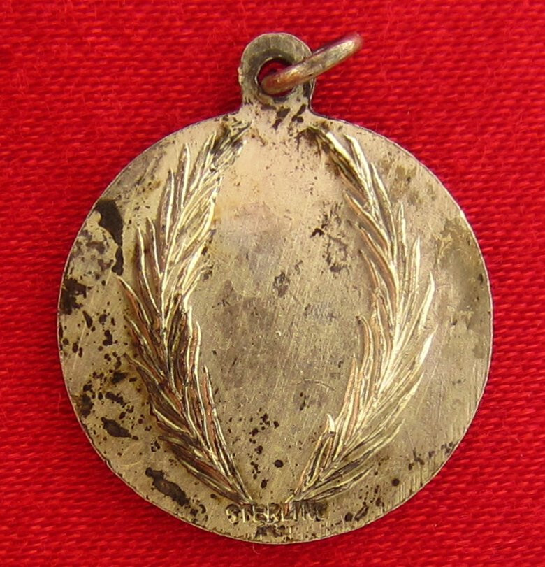 Vintage Sterling SAINT AGNES Medal Religious Catholic HOLDING LAMB HMH Pendant