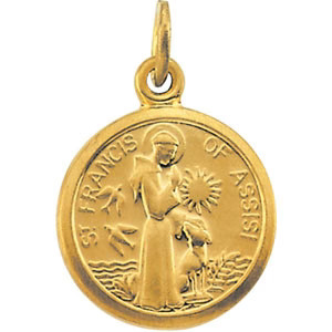 14K Gold Mini St. Francis Of Assisi Charm – Petite
