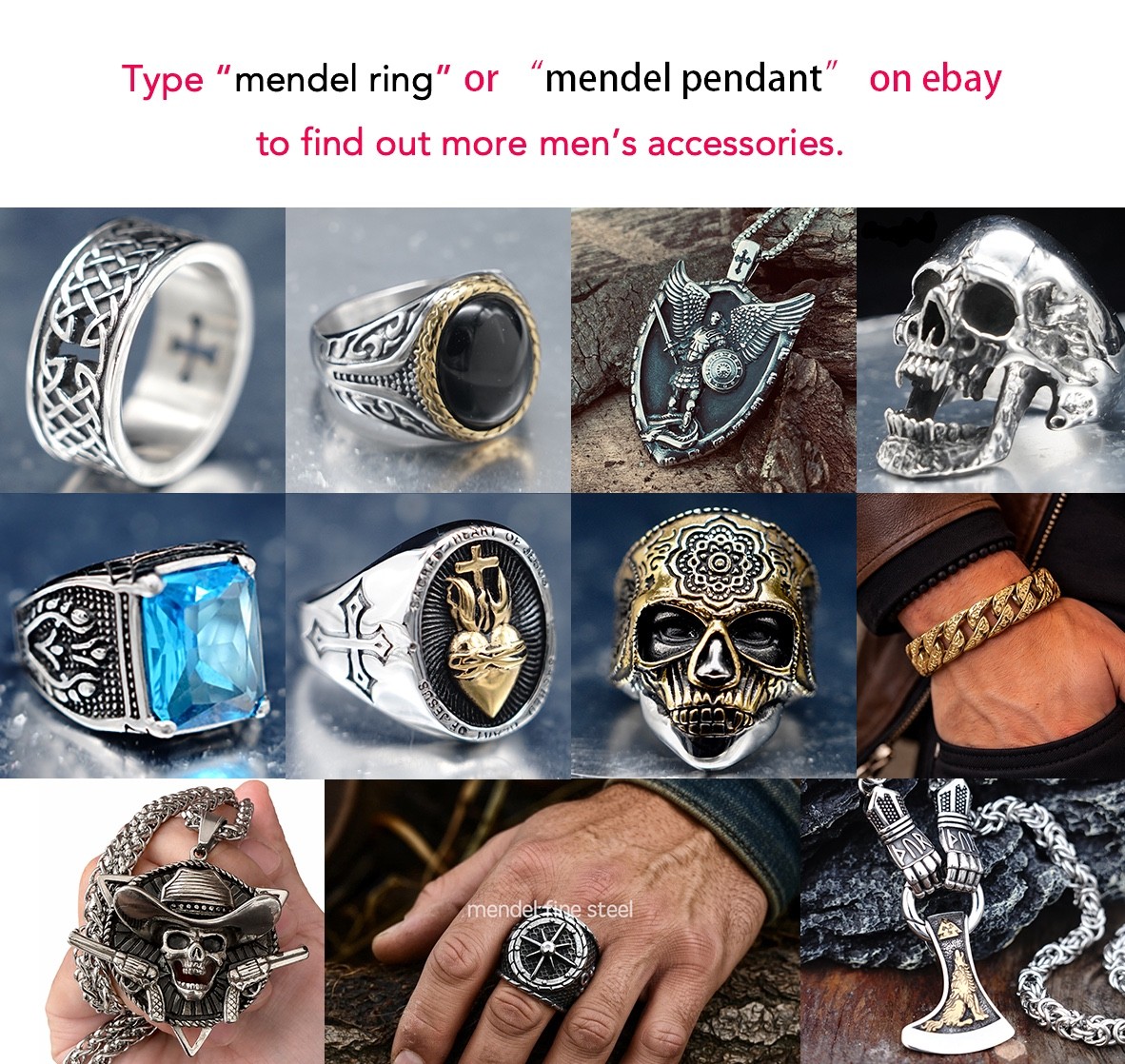 MENDEL Saint St Michael Archangel Medal Shield Pendant Necklace Stainless Steel