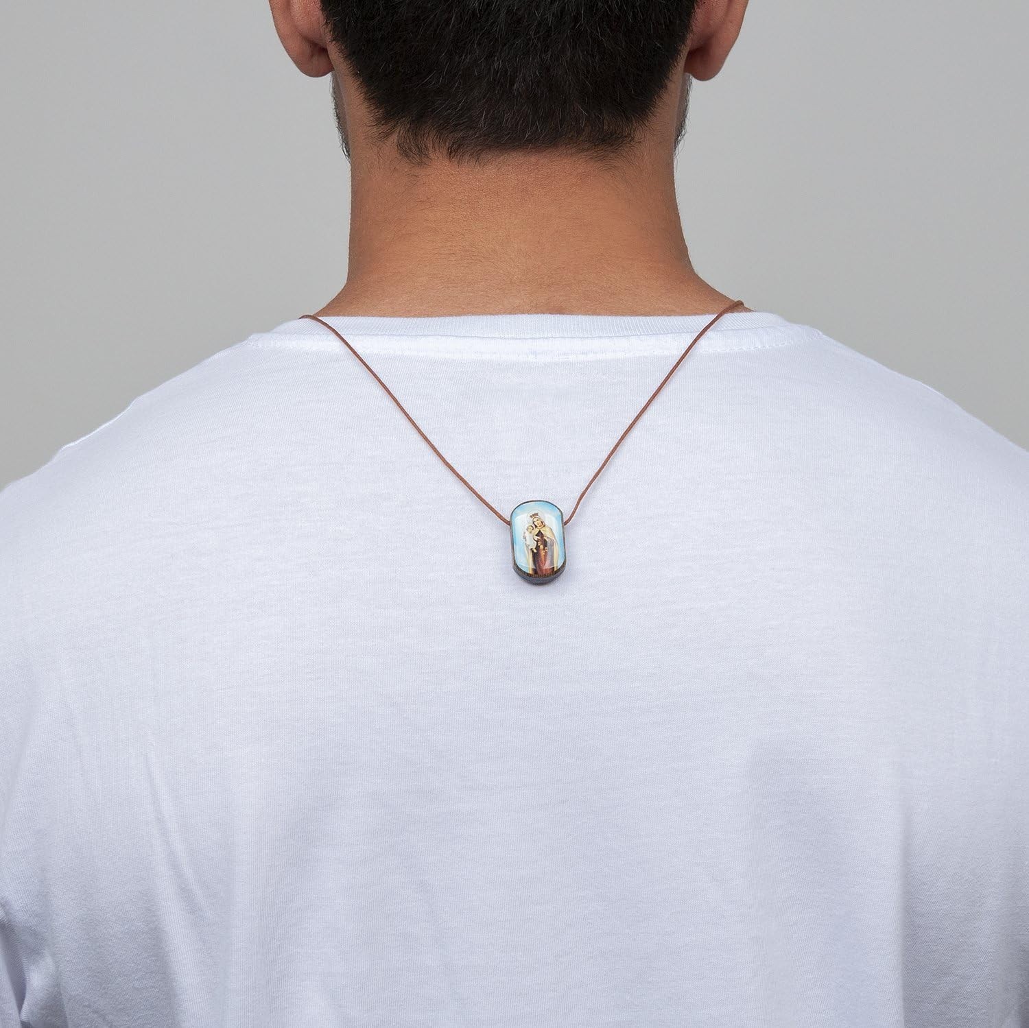 Beautiful Blessed Wooden Scapular Necklace for First Communion & Spirituality