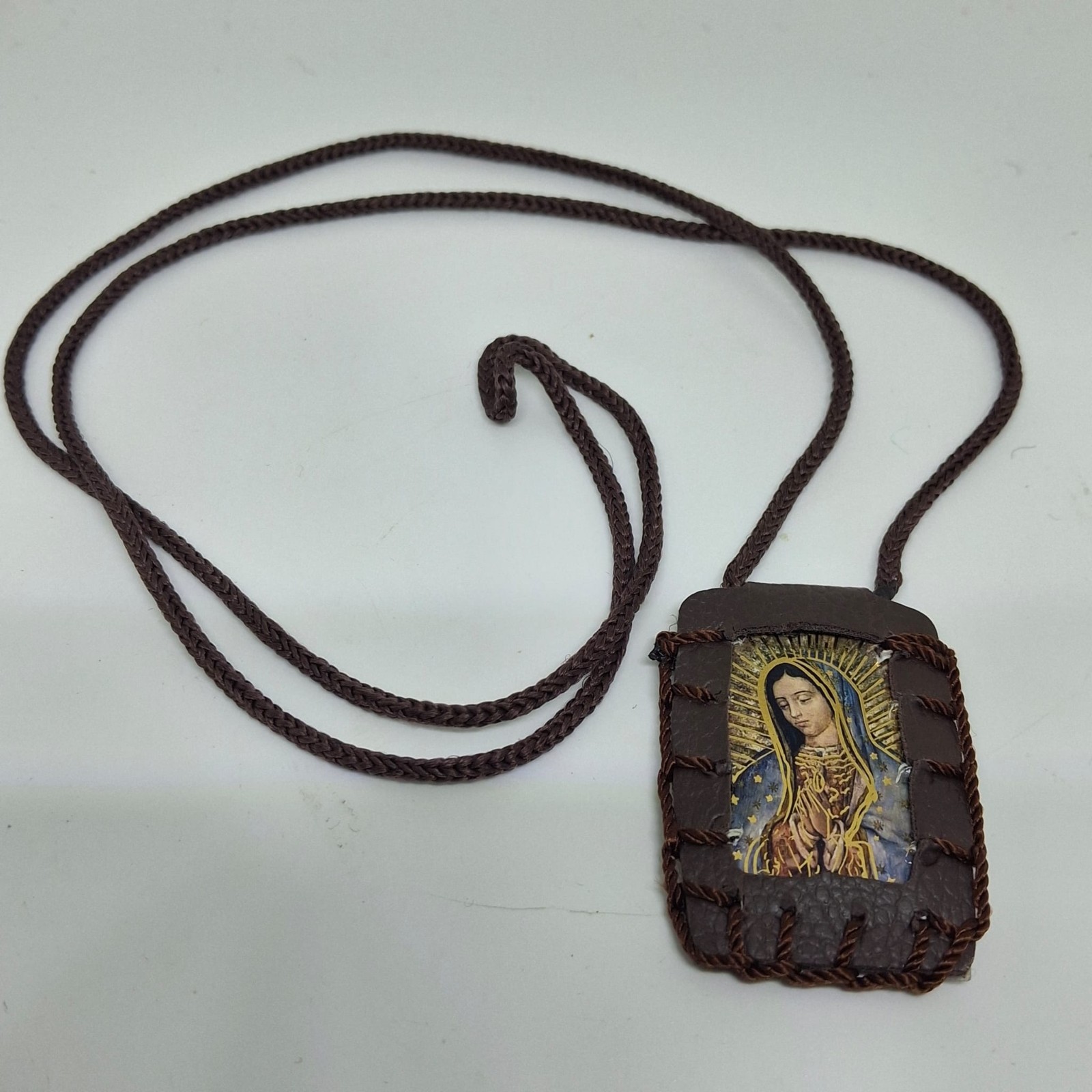 Our Lady of Guadalupe/St jude Black Necklace Collar scapular Virgen / san judas