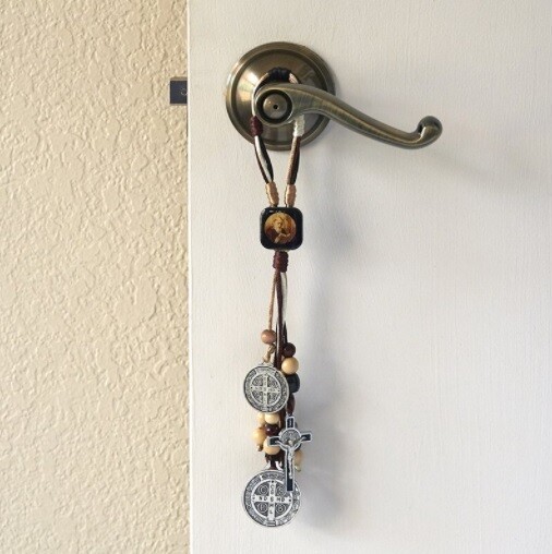 St. Benedict Home Protection Door Hanger