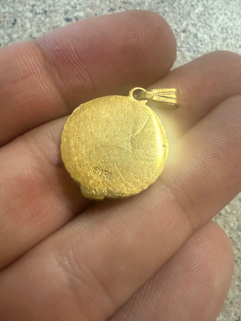 Personal Progress Medallion Young Women Womanhood Pendant Red Stone LDS Gold