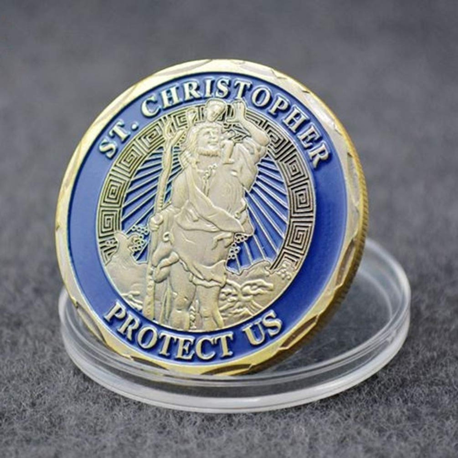 St Christopher Protect Us Challenge Coin Collector’s Medallion