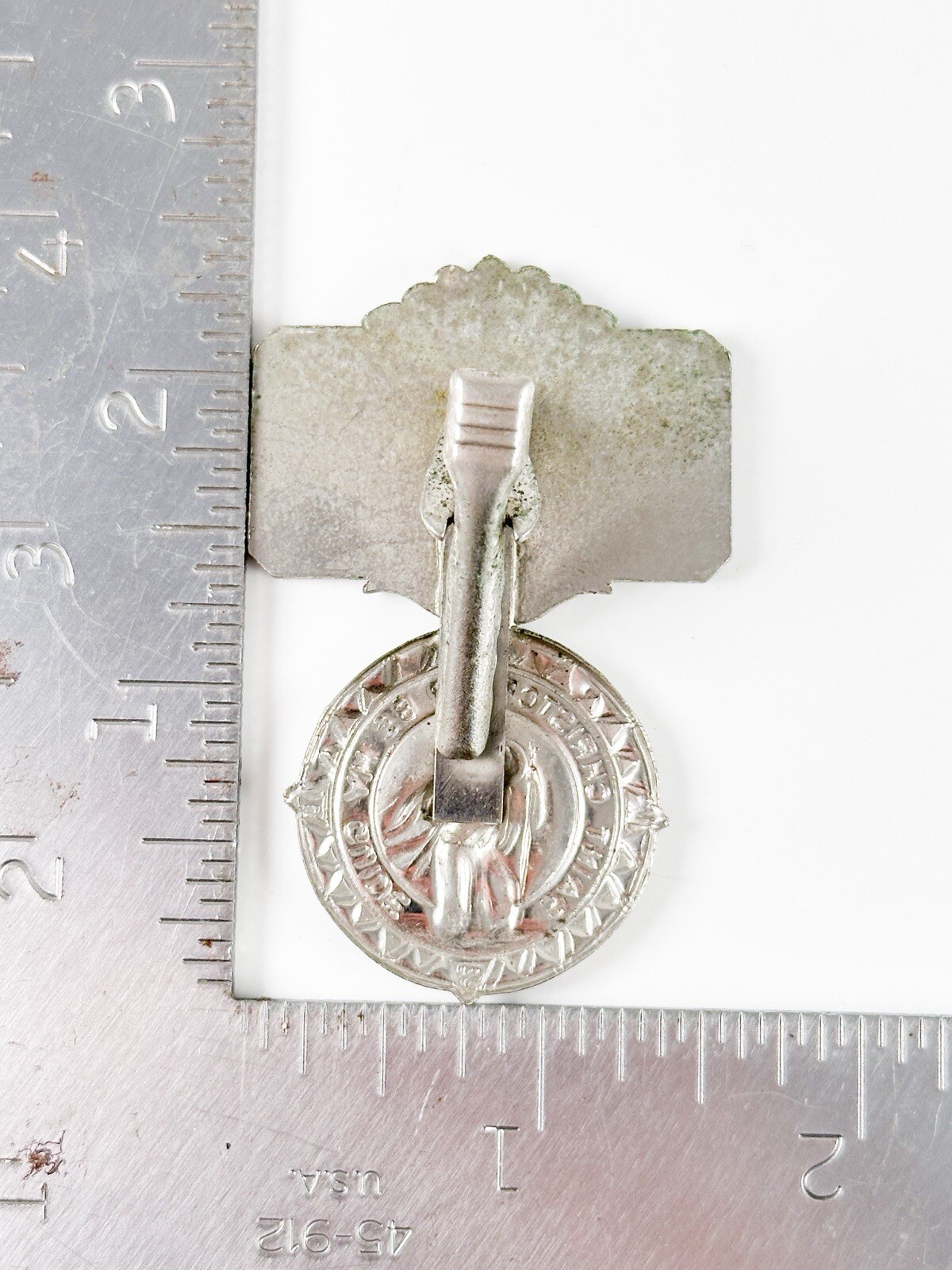 Vintage 1950’s 1960’s St. Christopher Motorist Prayer Visor Clip Roman Catholic