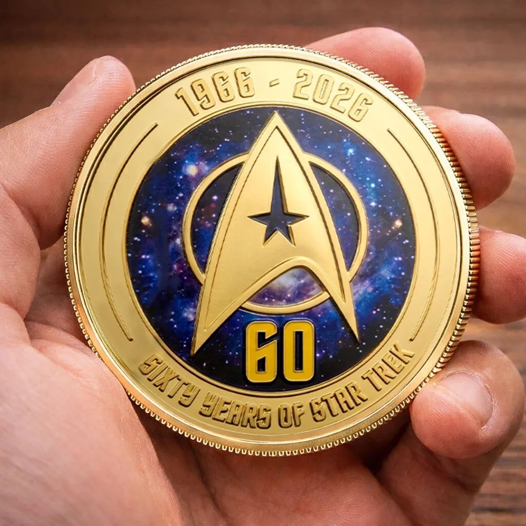 Star Trek 60th Anniversary Coin 1966-2026 Sixty Years of Star Trek Gold Coin