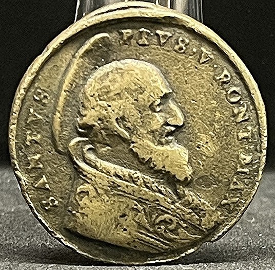 Italy Rome 1570´ ancient Regina Sacros Saint Pius V bronze amazing piece scarce