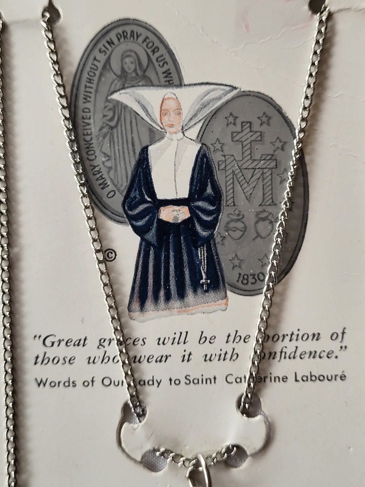 Vintage St Dominic de Guzman Elizabeth Ann Seton Anthony Holy Medals Cross ITALY