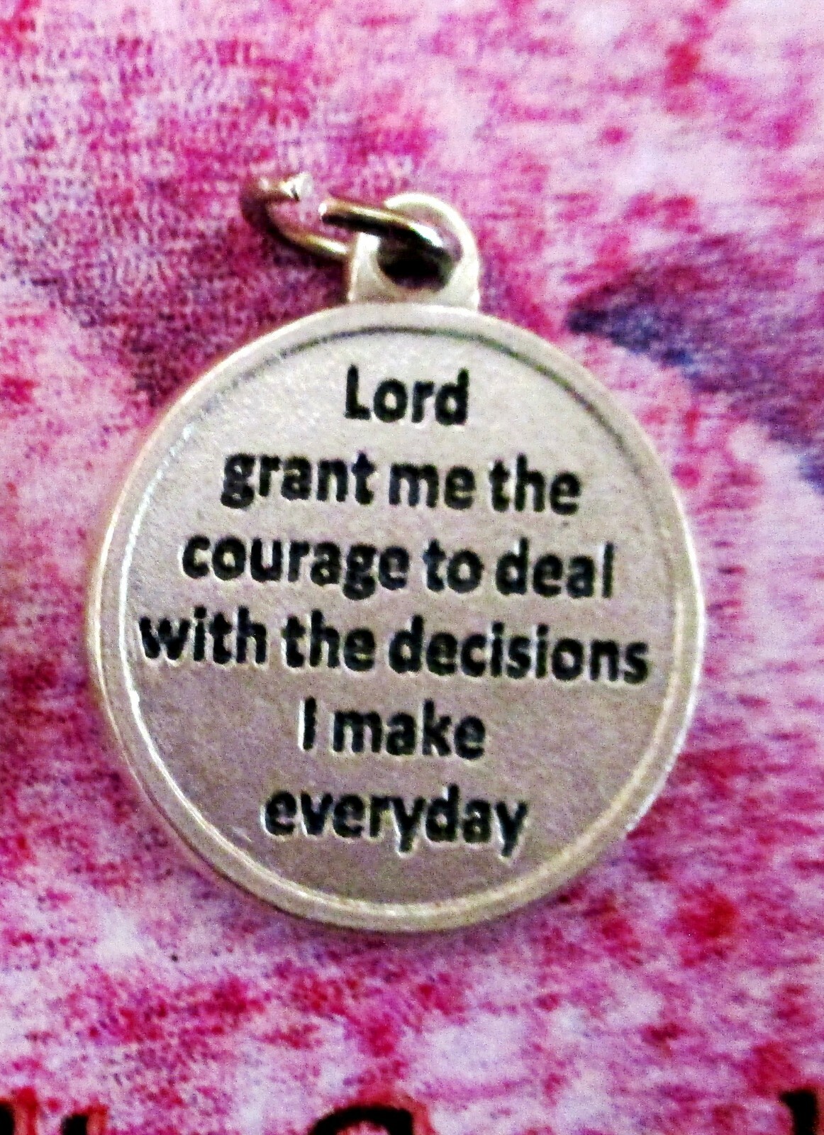 Saint St. Jude – Lord Grant me the courage…. – Silver Tone Round- Medal