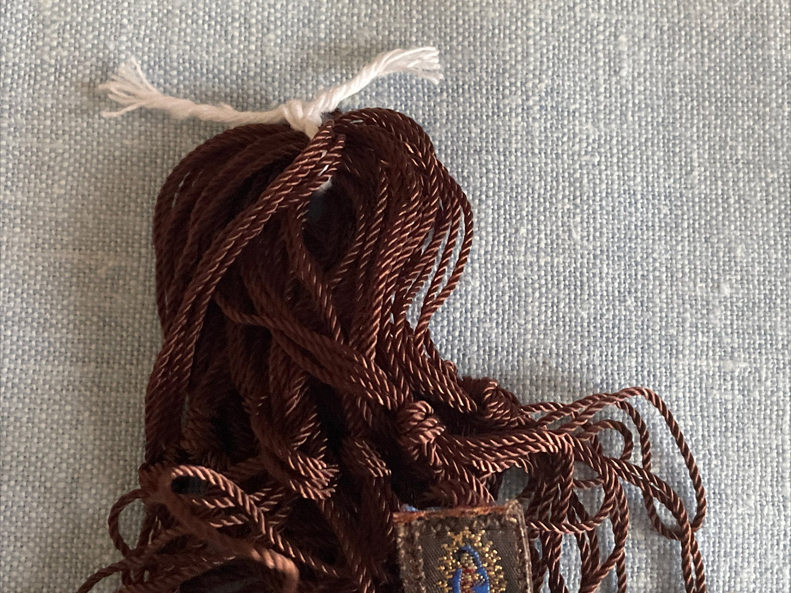 Virgin Mary Virgen De Guadalupe /Divine Mercy Brown Scapulars Necklace Escapular