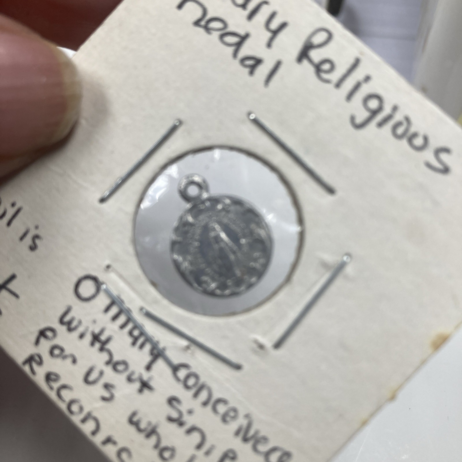 Mary Religious Medal With Bail