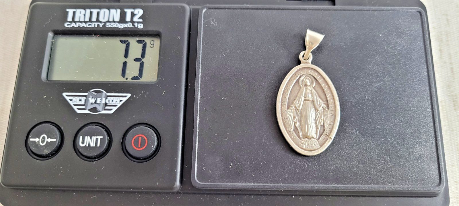 925 Sterling Silver~The Miraculous Medal~100% MADE IN ITALY~7.3 Grams