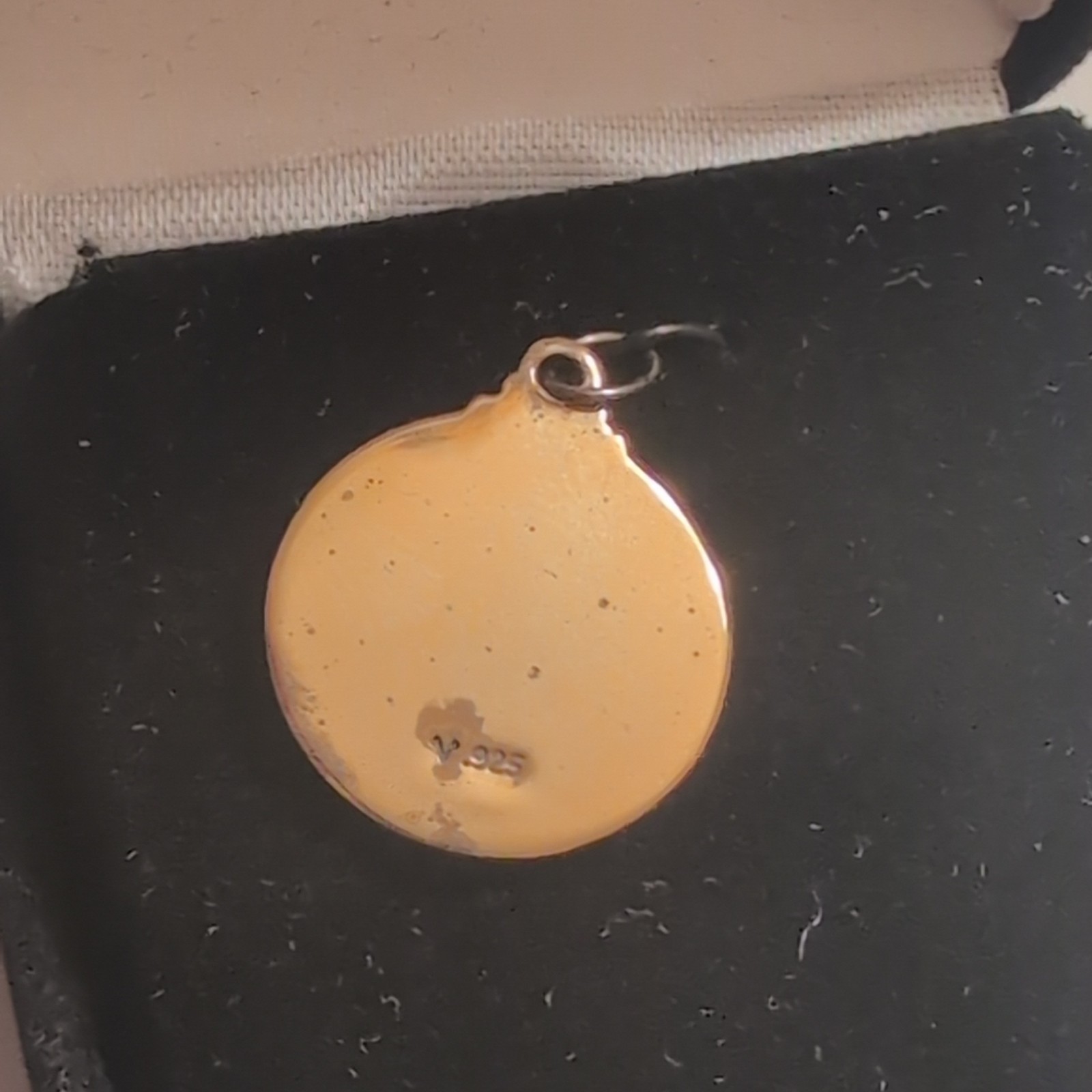 St Jude Medal Shiny Small Sterling GP Silver Pendant Christianity Blank Back